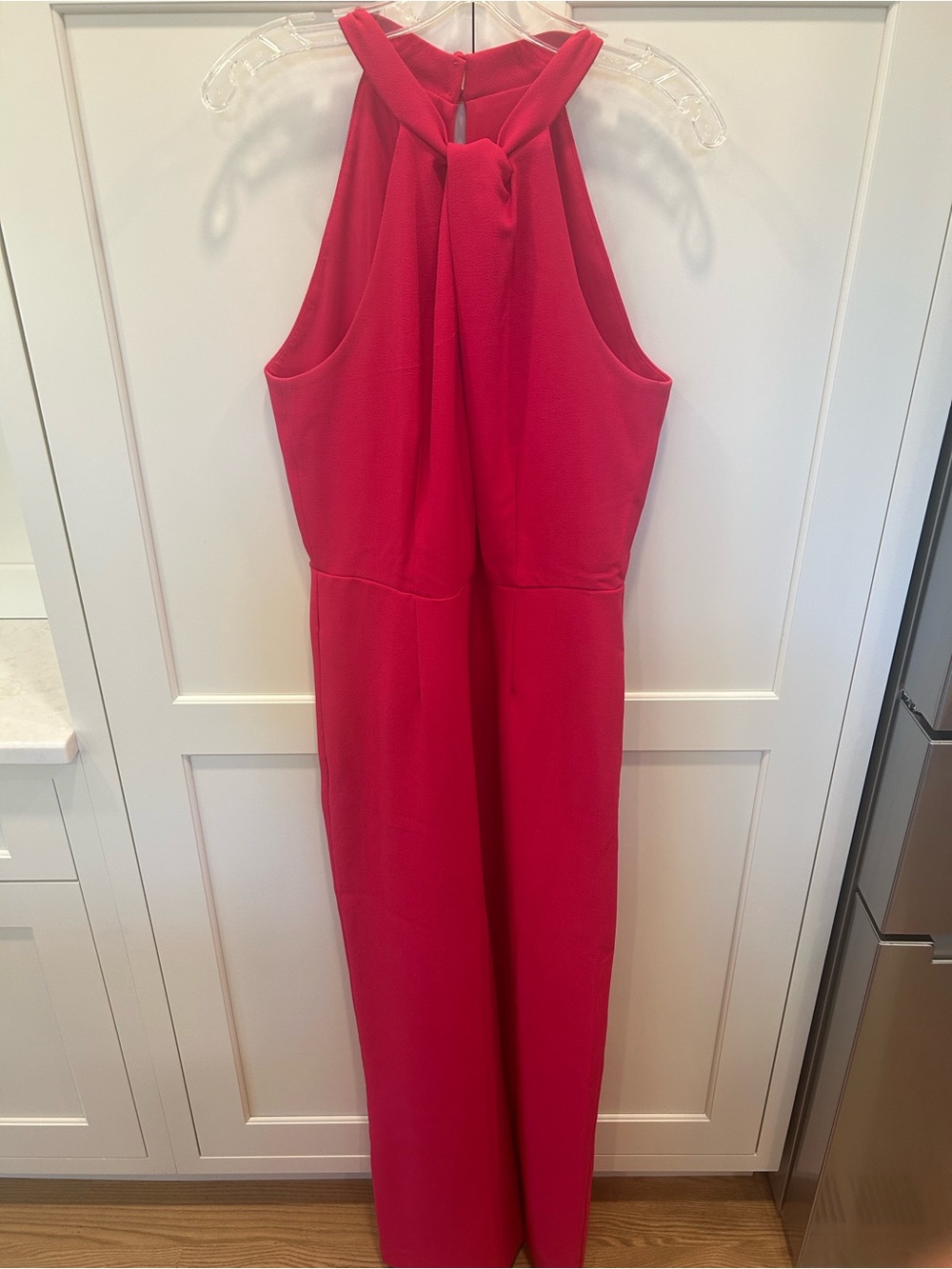 julia jordan Raspberry Pink Halter Jumpsuit, Size 10